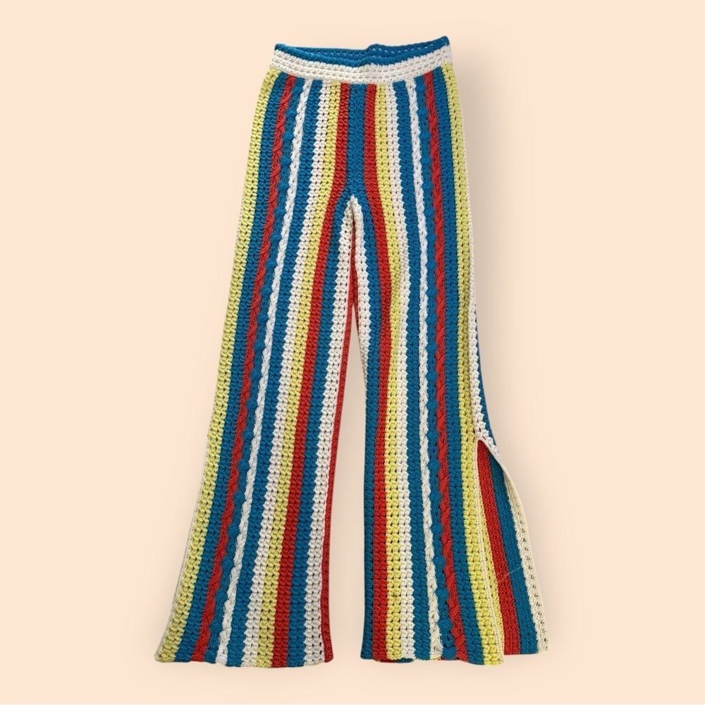 Solid & Striped colorful crochet knit Lola pants NWT $248 - Picture 4 of 12